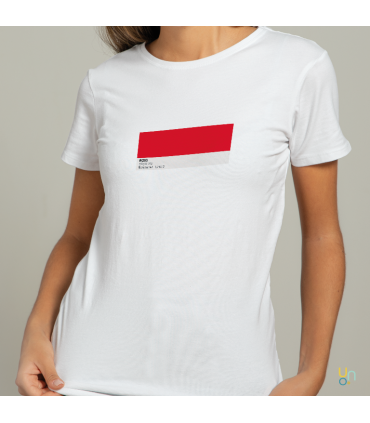 unonou camiseta mediterrània roig entallada