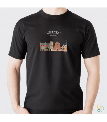 unonou samarreta barri de gràcia negra unisex
