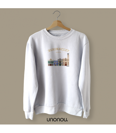 unonou sudadera benimaclet blanca