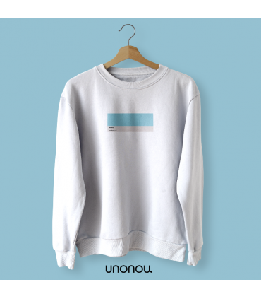 unonou sudadera los colores del mediterráneo blau blanca