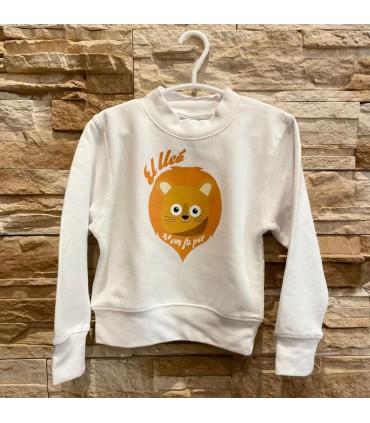 dessuadora infantil lleó blanca