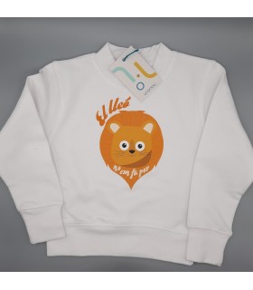 sudadera infantil lleó blanca