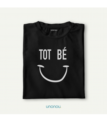 unonou camiseta tot-be negra