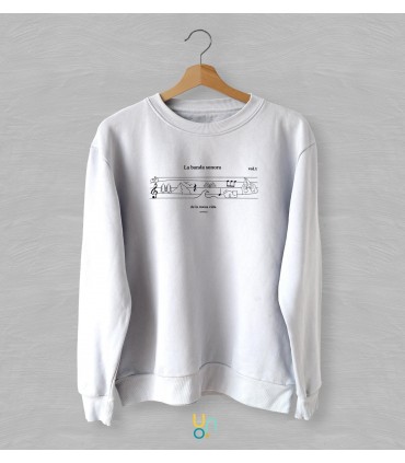 unonou sudadera La banda sonora de la meua vida blanca