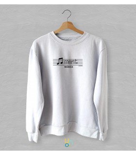 unonou sudadera solament música blanca