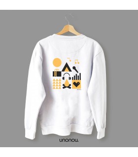 unonou sudadera Fem de la vida un festival blanca