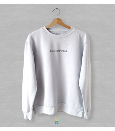 unonou sudadera Ingovernable blanca