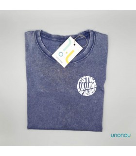 unonou samarreta Estic a la lluna de València denim blau