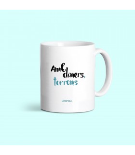 tassa amb diners, torrons unonou