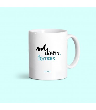 tassa amb diners, torrons unonou